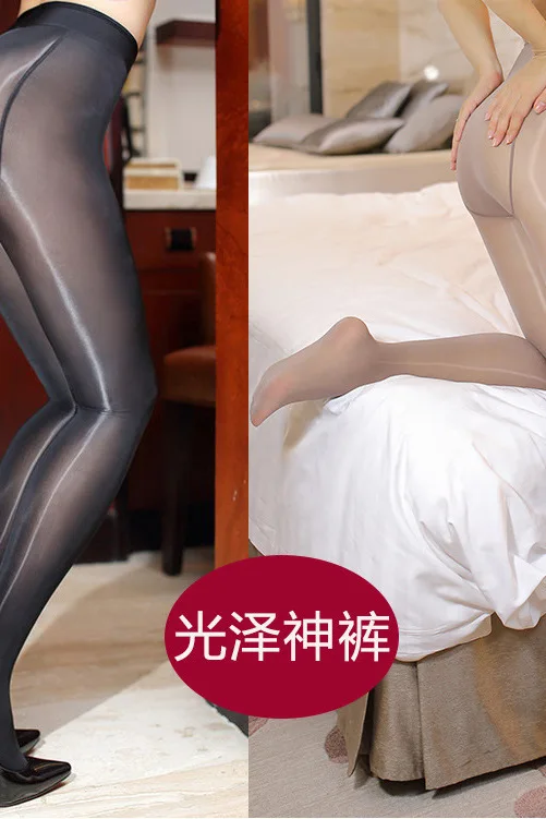 Öl Glänzende Hosen Glänzende Sexy Strumpf Strumpfhosen Perspektive Hohe Elastizität Reine Farbe Japanische Vielseitige Leggings Neue V9N5