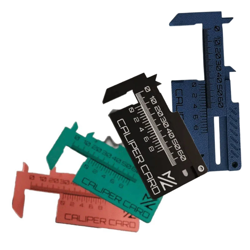 

1 PCS New Product Caliper Card Vernier Caliper Card Keychain 3D Printing Measuring Tool Mini Ruler