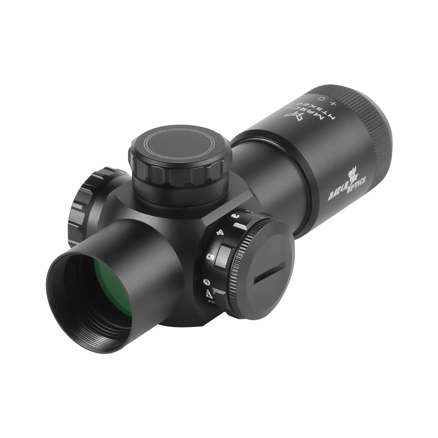 Imagem -04 - Março de Óptica Fixa Riflescope Curto Verde e Vermelho Rifle Scope Caça Sniper Airsoft Air Guns Ponto com Montagens Visão Março H3x28ir