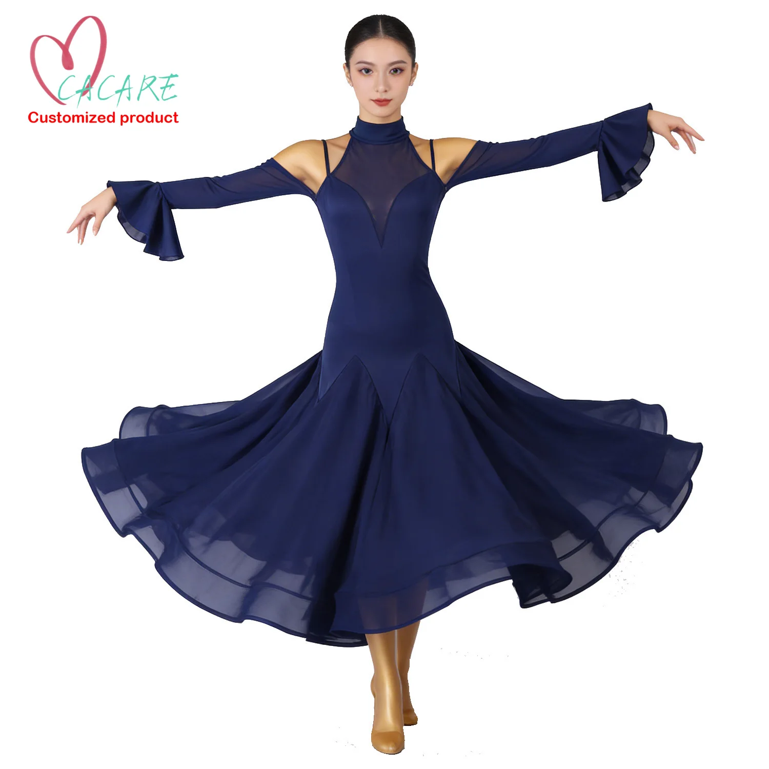 

Ballroom Dance Standard Dress Competition Waltz Modern Dress Professional Woman Dance Dresses Costume Stage Show Suit 0497