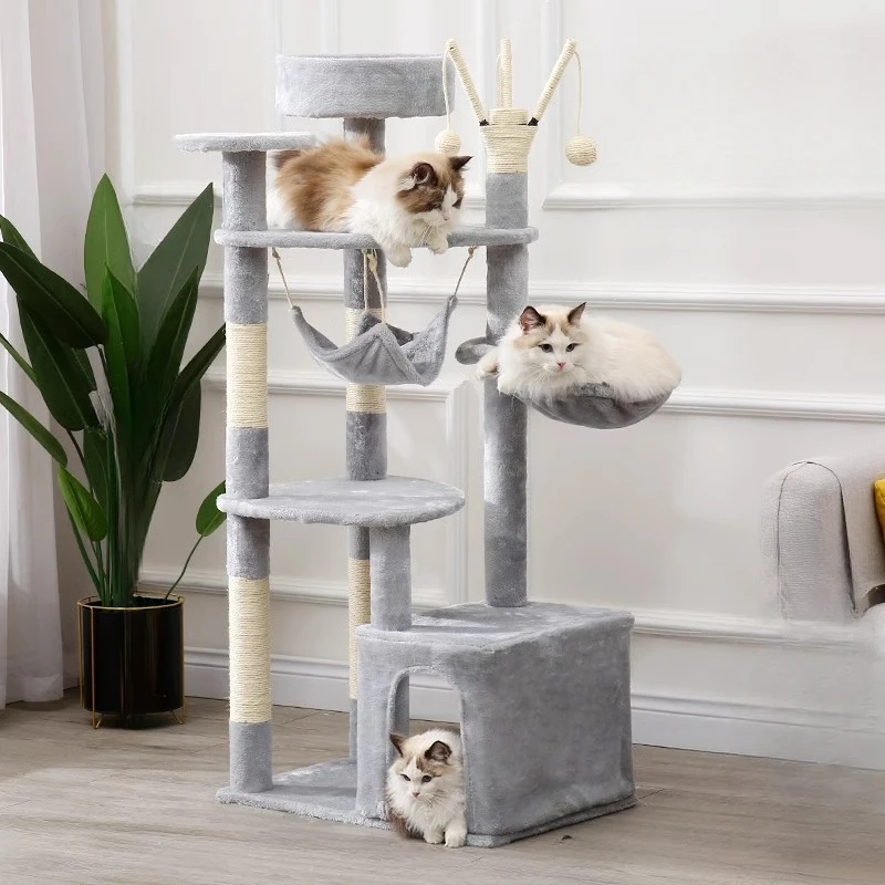 Climbing Toys Cat Scrapers Claw Sharpener Cute Play Velvet Cat Scrapers Tree Tower Rascadores De Gato Cat Supplies MR50CS