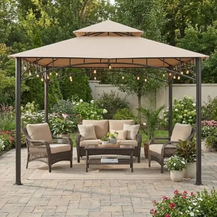 Reinforced RipLock 350 Replacement  Top Cover Compatible with Gardena 10 x 10 Gazebo Models L-GZ136PST-9C L-GZ136PST-9