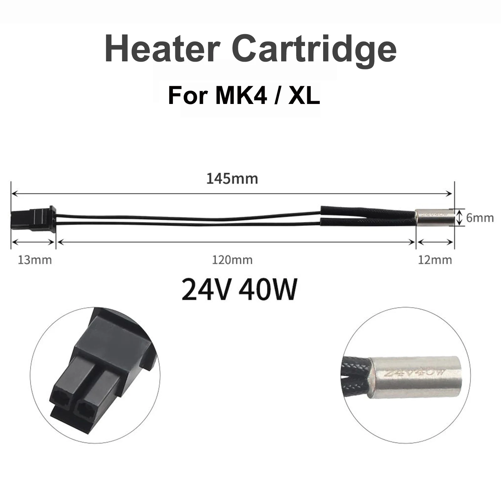 For Prusa MK4 Hotend with Heater Cartridge Heating Block Hardened Steel Nozzle for Prusa M4 / XL Hotend Extruder Parts