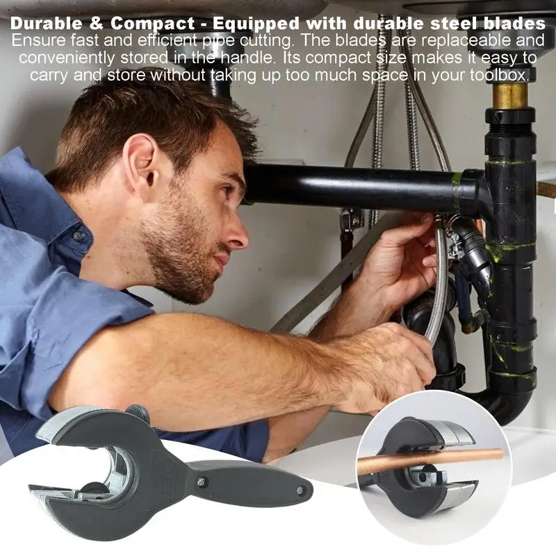 Coupe-tube à cliquet, coupe-tube, outil de coupe compact, coupe-tube en cuivre, 2 en 1, 1,4 "à 7,8"