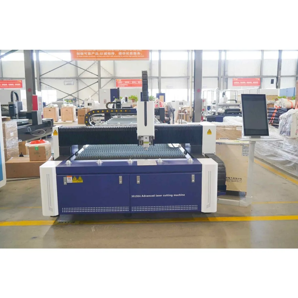 3015 1000 Watt Fiber la ser Cutting Machine Gantry Type Voltage Transformer Water Cooling Handles Sheet Metal AI Including Motor