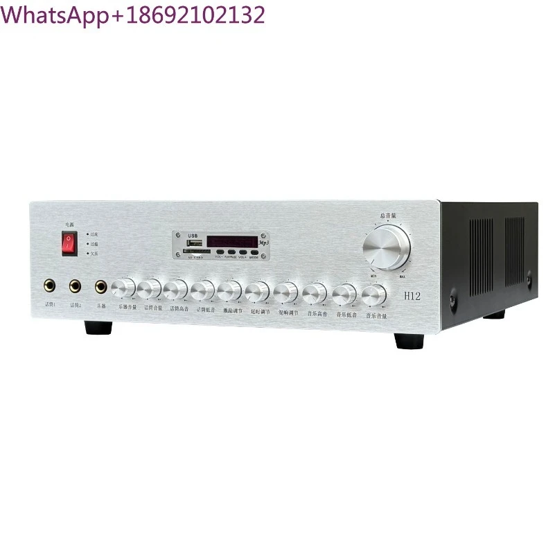 High Power 12V Battery 220V Household Outdoor Dual-purpose Power Amplifier Karaoke Bluetooth U Disk Playback