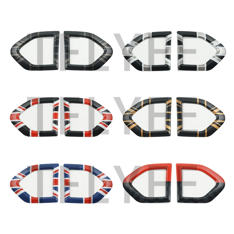 Grey Union Jack Car Exterior Side Plate Light Fender Decoration Stickers Cover For Mini Cooper S F60 Countryman Accessories