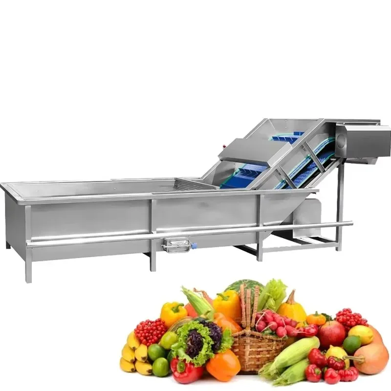 Customized High Efficiency Industrial Vegetable Mango Cleaning Date Blueberry Strawberry Fruit Washer Bubble Washing Machine