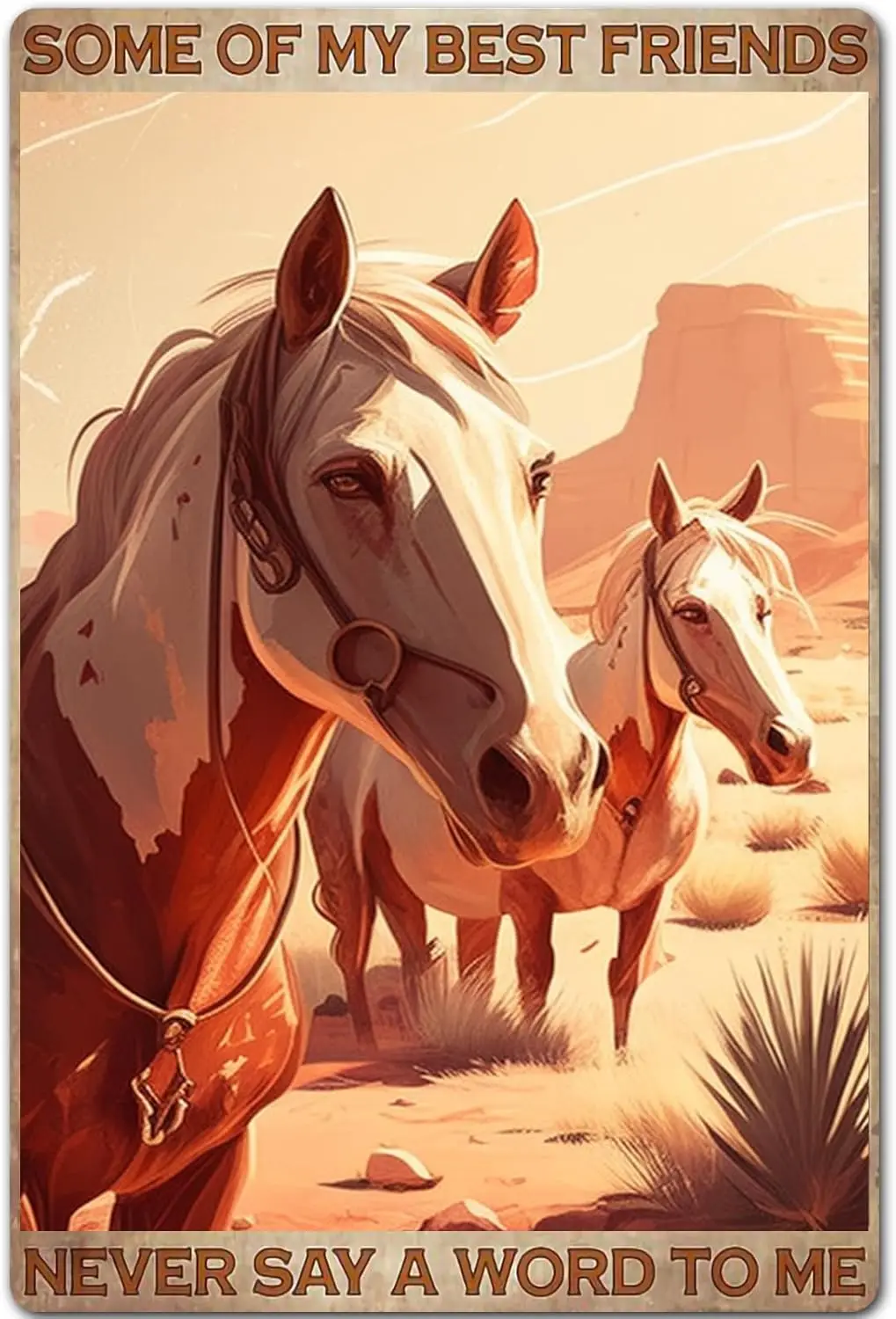 Funny Western Cowboy Signs,Some Girls Horses Are Just Born With In Their Souls,Home Garage Shop Man Cave Bar Wall Decoratio sign