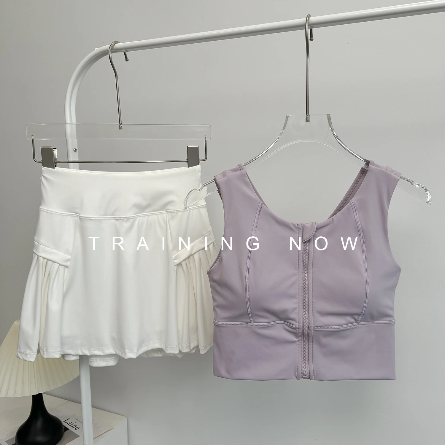

Internet celebrity new badminton sports suit for women in front of summer zipper yoga fitness beauty vest professional