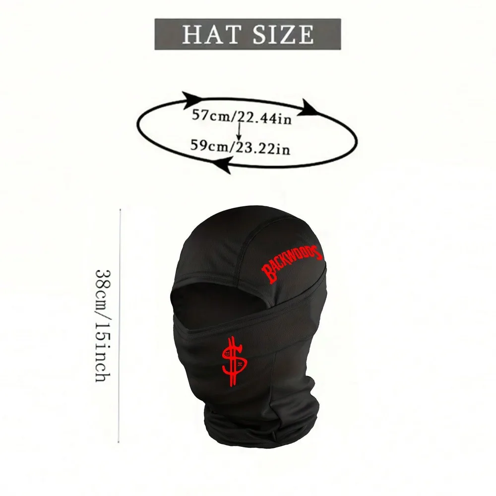 1/2/3 piece neutral printed balaclava facial mask, lightweight and breathable, suitable for skiing, football, cycling