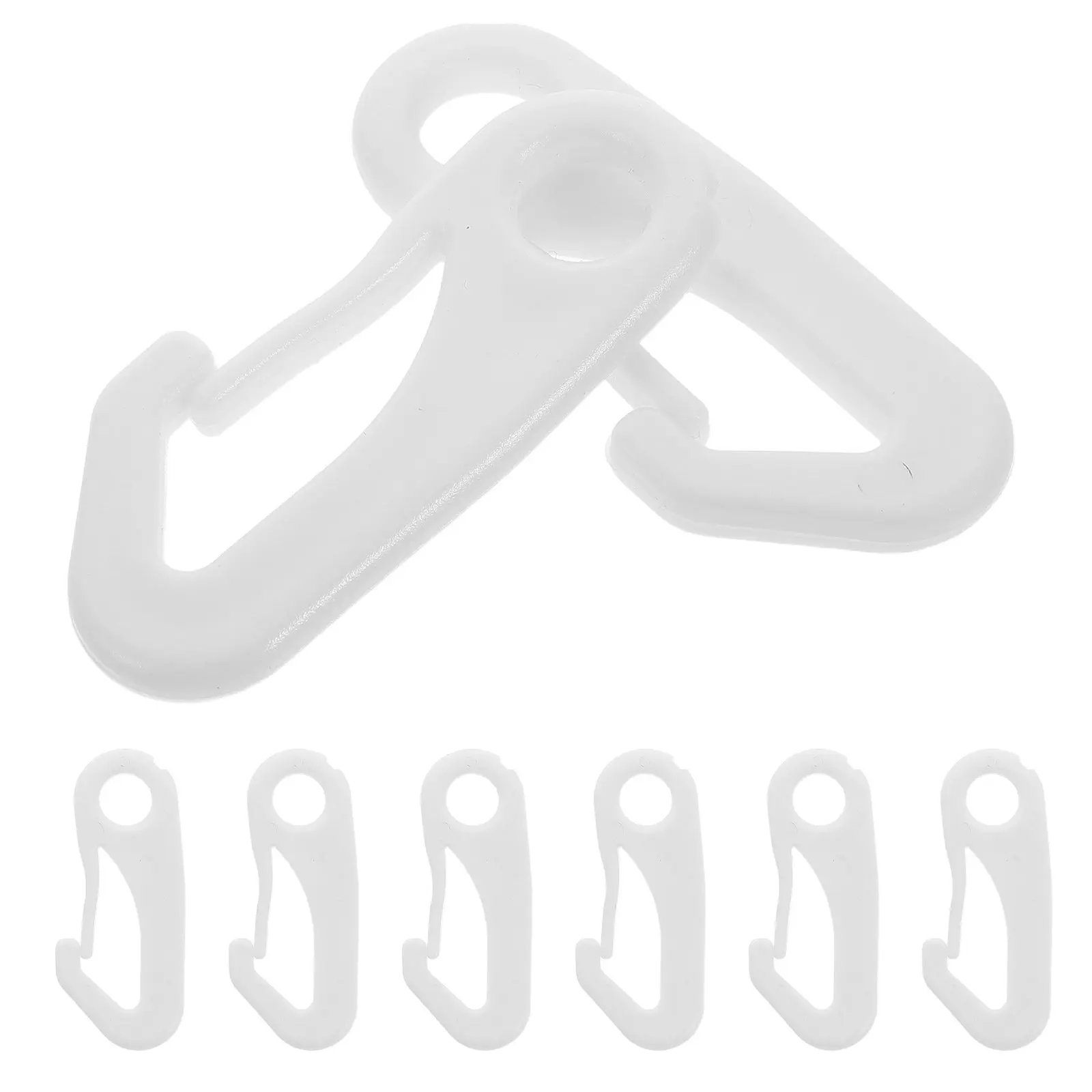 8Pcs Flag Pole Clips Nylon Reusable Buckles for Outdoor Flagpoles Windproof Flag Mounting Hooks Stadium Garden Boat Use