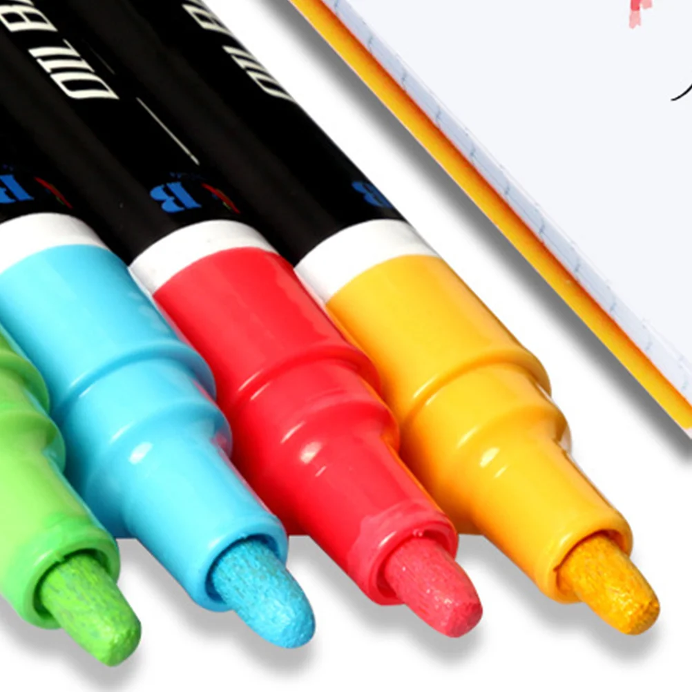 

Быстросохнущие маркеры с металлической краской 3 мм яркие цвета для письма, рисования, маркировки, мелирования на бумаге, стекле, металла, камня