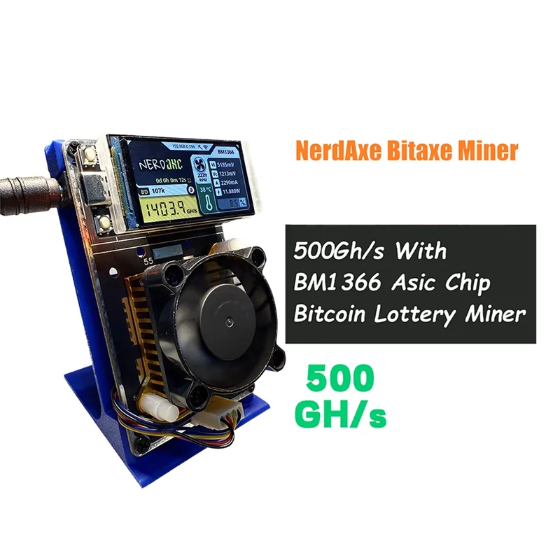 

Nerdaxe Nerdminer Bitaxe 500Gh/S Vertical Miner BM1366 ASIC Chip Solo Lottery BTC Miner Lottery Mining Miner BR PLUG