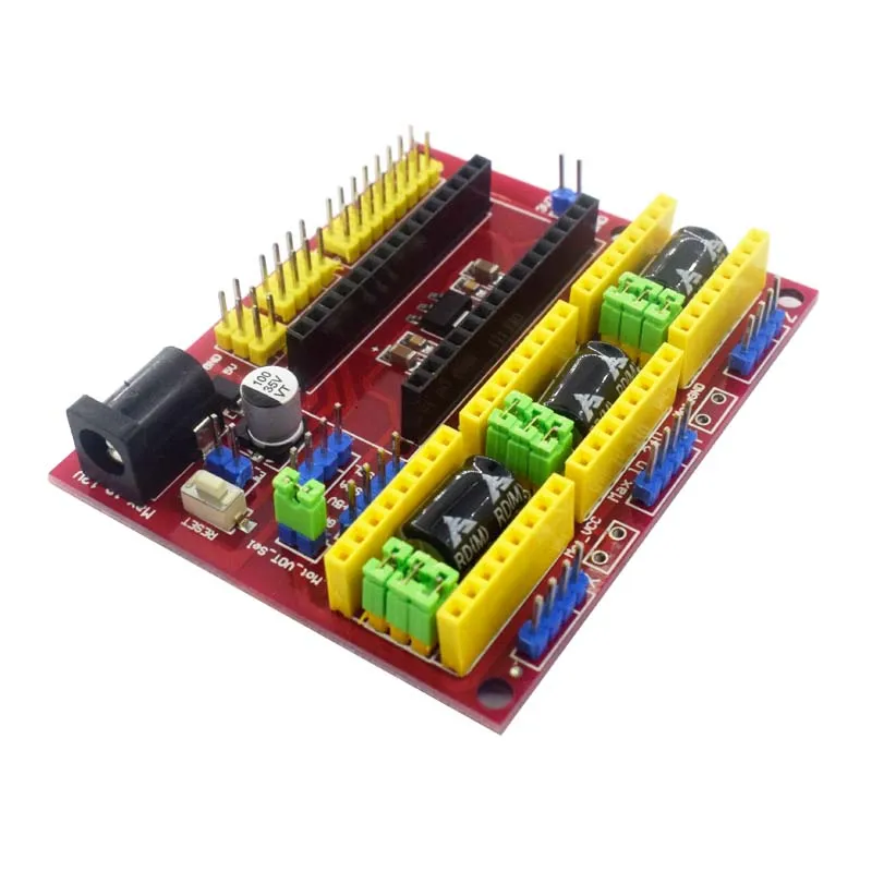 แผงวงจร CNC Shield V4 ใหม่ / เครื่องแกะสลัก / บอร์ดขยายไดรเวอร์ A4988 สำหรับชุด Arduino DIY