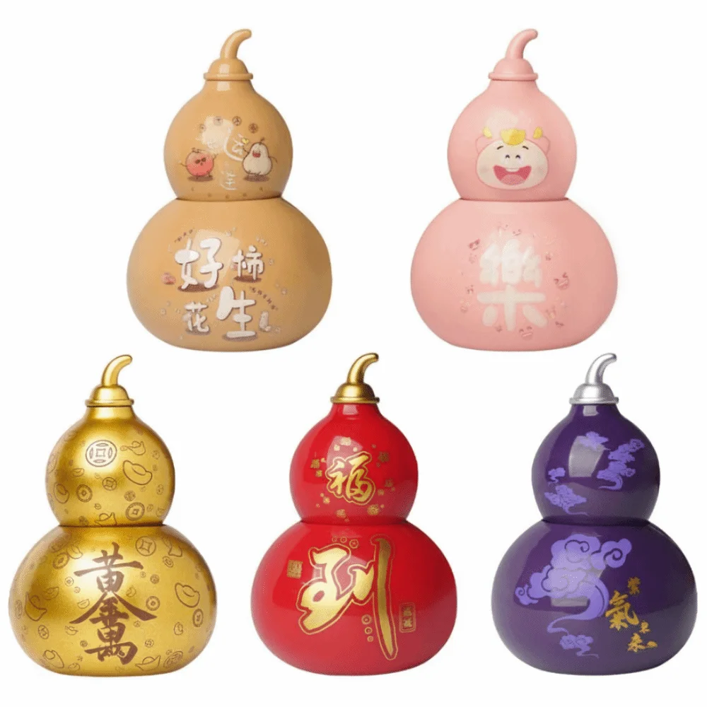 Solar Energy Lucky Gourd Ornaments Automatic Swing Home Decor Lucky Gourd Statue Smooth Cartoon Wealth Gourd Figurine