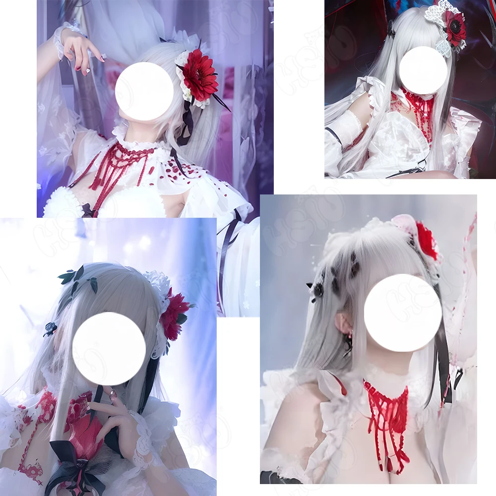 Peruka do Cosplay koksu peruka z włókna syntetycznego ścieżkę donikąd peruka do Cosplay 「 HSIU 」 srebrny długa peruka czapka z peruką