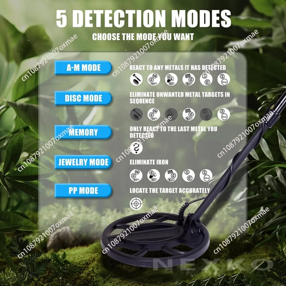 Portable Easy Installation Underground Metal Detector 270mm Waterproof Search Coil High Sensitivity Metal Detecting Tool