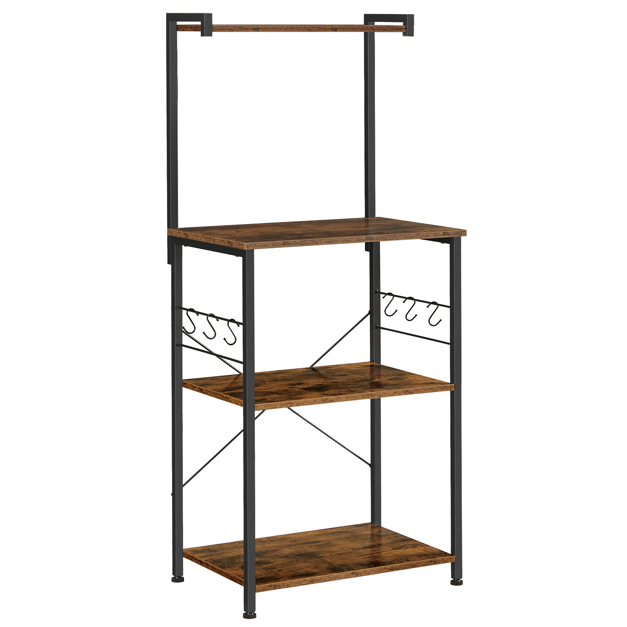 

Трехъярусная экологичная кухонная полка в ретро-стиле, многофункциональный дизайн, настраиваемый размер и цвет