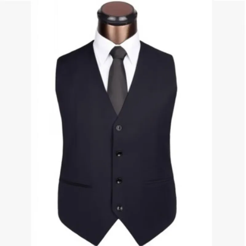 D1165 Groom Suit Vest Non-ironing Men\'s Vest Korean Slim Waistcoat Vest