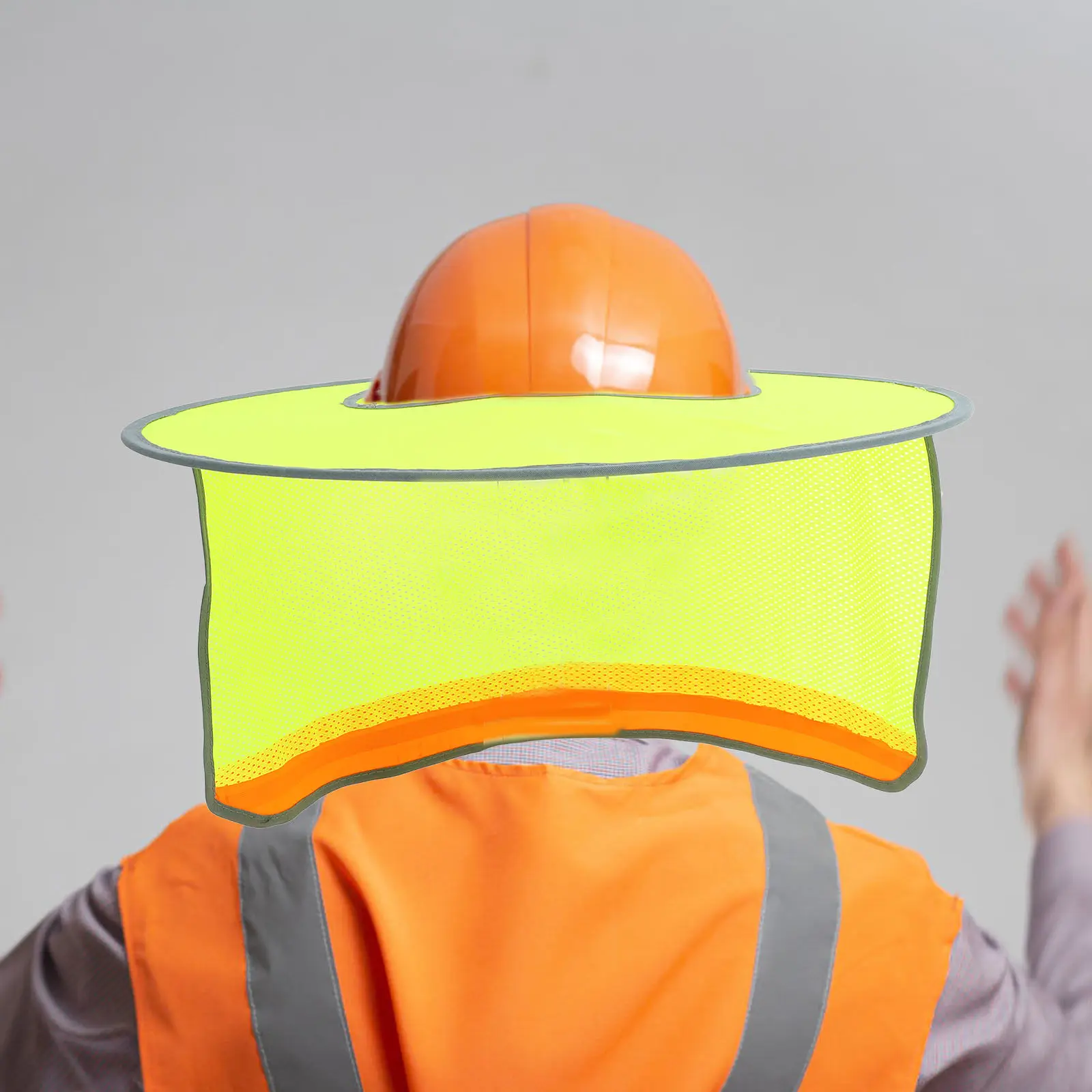 

Hard Hat Sun Shade Adjustable Neck Shade Breathable Full Brim Visor Construction Safety Sun Protection Cover Mesh