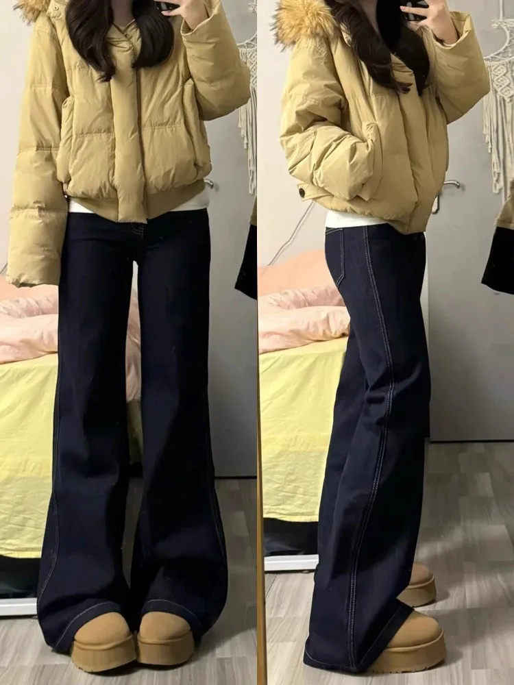 

Slimming High Waist Wide Leg Jeans Flared Pants Casual Sle Bootcut Denim for Pear aped Body plus Size Autumn New Arrivals