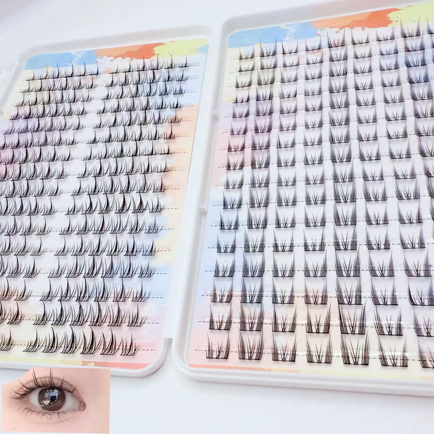 Facile da applicare 32 file Cat Elf Sunflower Series Libro per ciglia finte Cluster di ciglia fai-da-te leggeri e di lunga durata