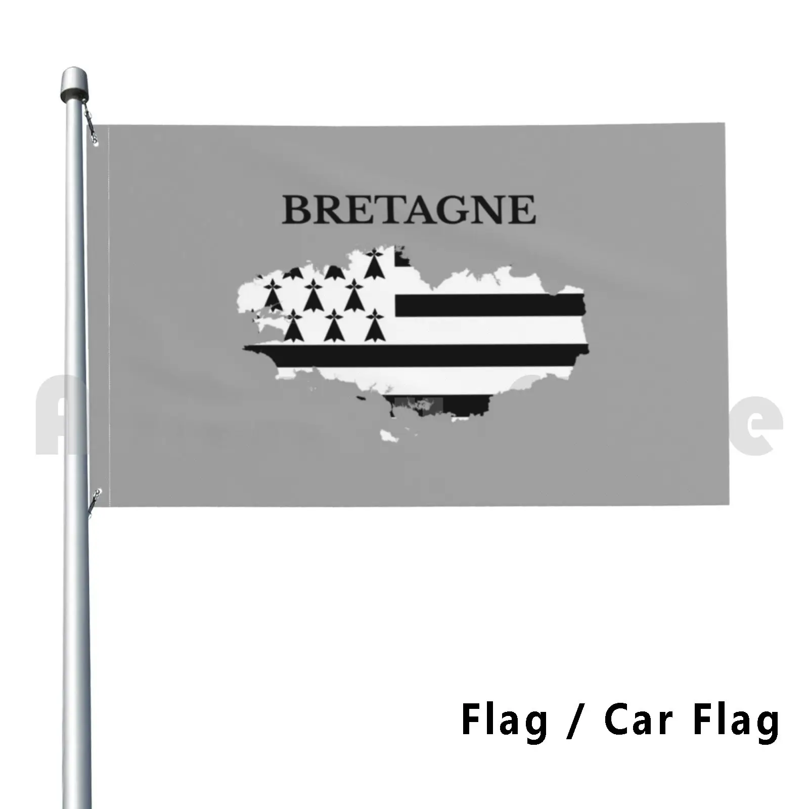 Brittany ( Bretagne ) Map , France , French Region. Outdoor Decor Flag Car Flag Brittany Bretagne France French