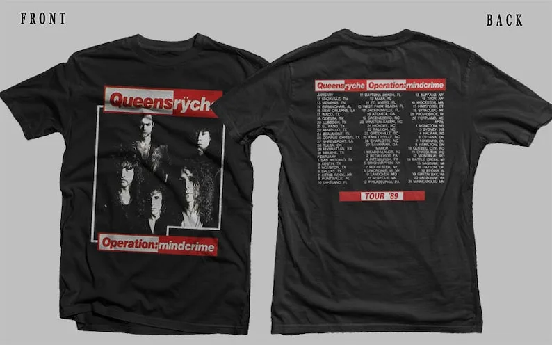 New Dtg printed T-shirt - QUEENSRYCHE- Operation Mindcrime