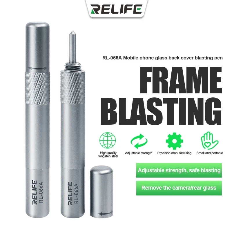 Relife RL-066A diamante caneta fixo-ponto de quebra de vidro força ajustável quebrar sob pressão para iphone 8-13 pro max