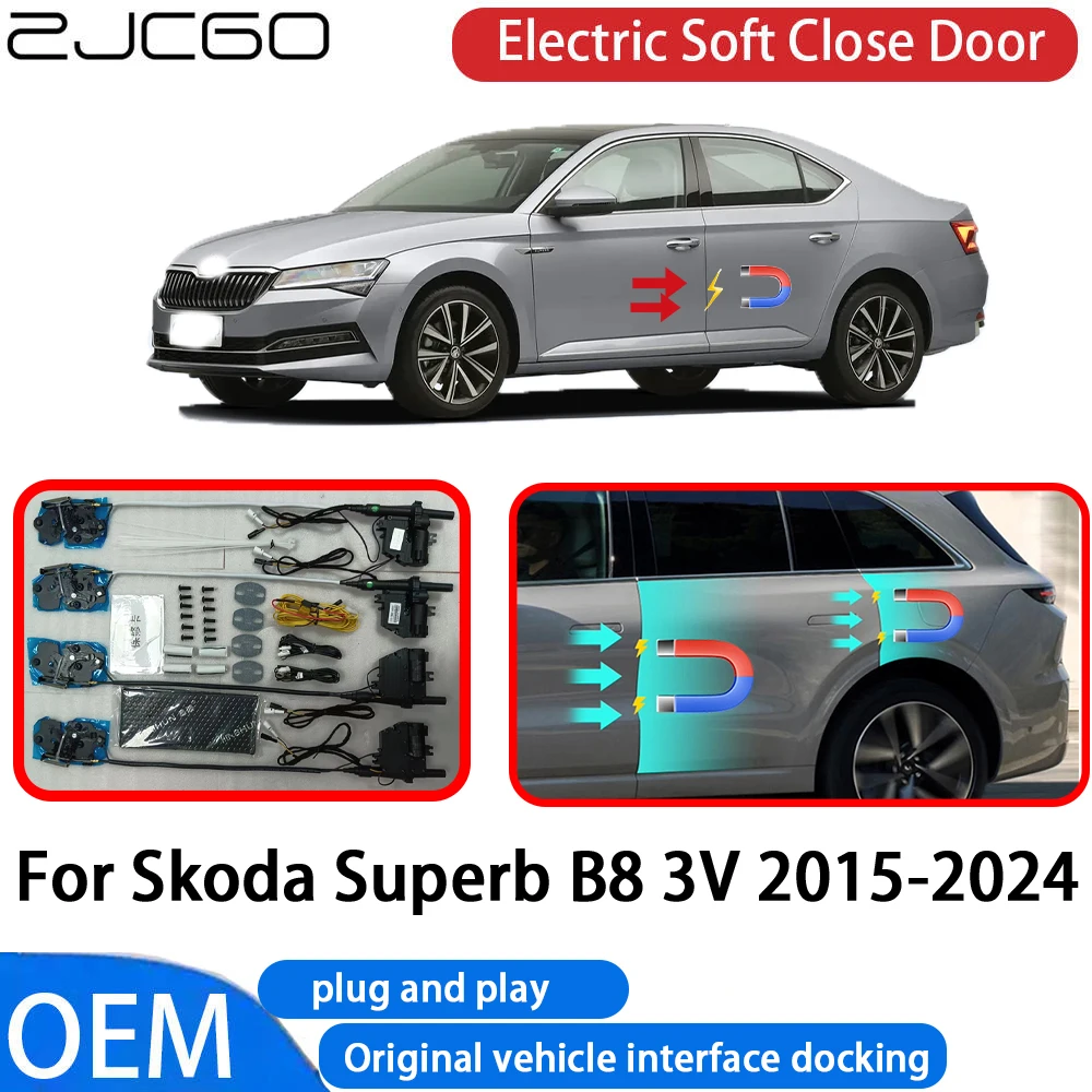 

for Skoda Superb B8 3V 2015-2024 Car Automatic Electric Soft Close Door Closer System OEM Plug and Play Comfort Closing