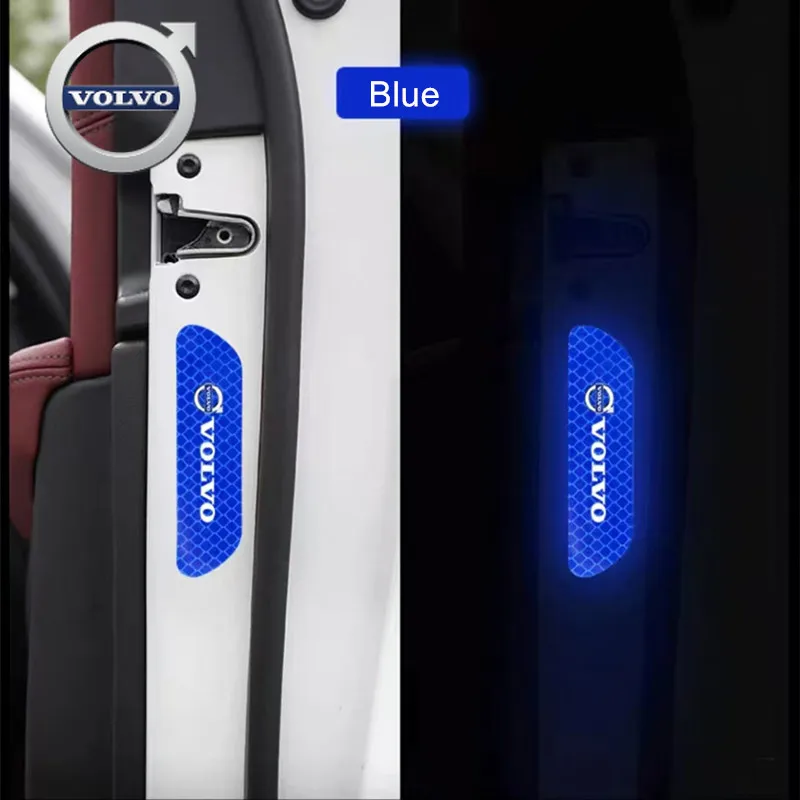 

For Volvo 4PCS Car Door Sticker Safety Warning Reflective Mark For Volvo XC40 XC90 V40 V90 V60 XC60 S80 S60 S90 C40 V70 XC70