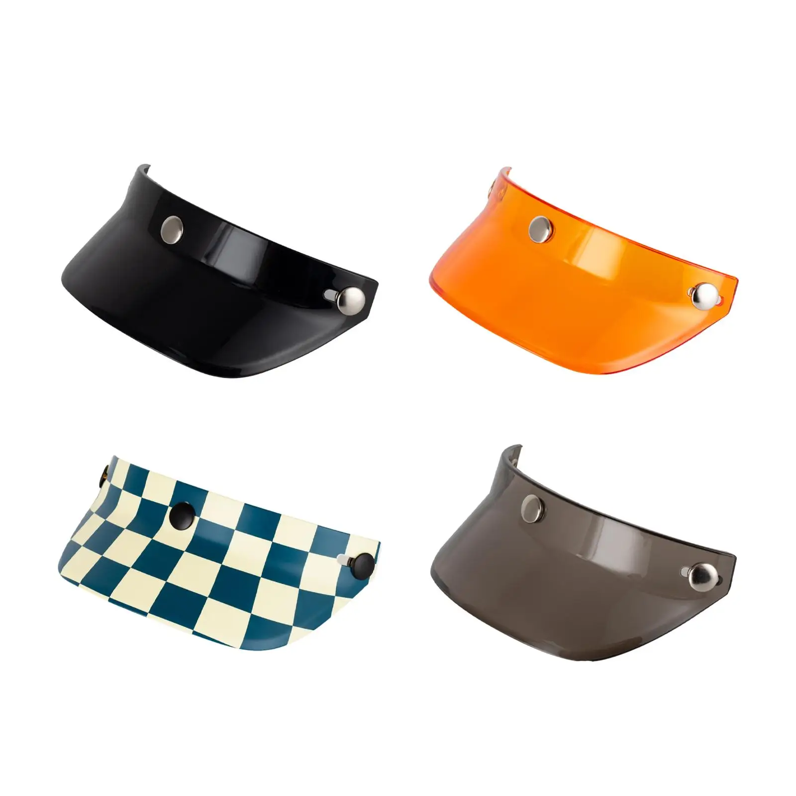 

Helmet Visor Peak 3 Snap Retro for Helmets with 3 Buttons Half Helmets