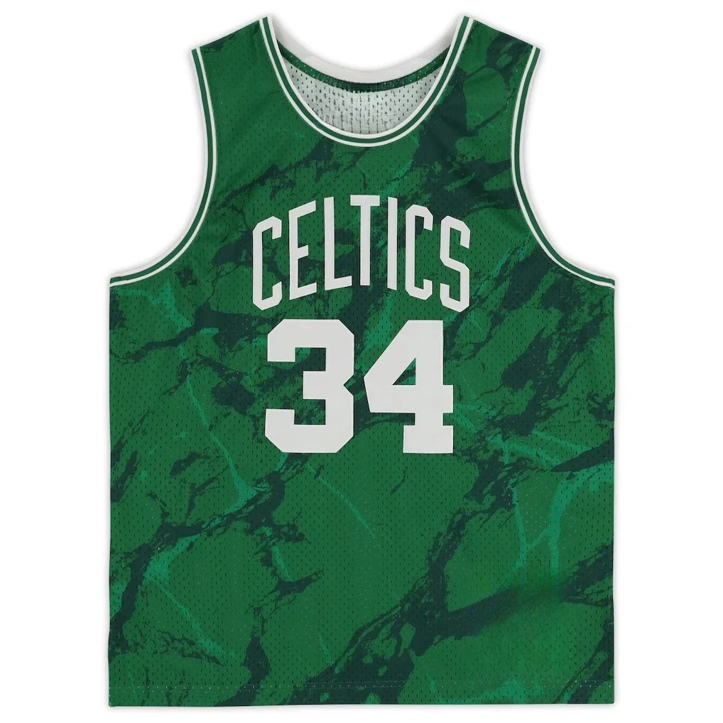 Traje de abanico informal cómodo y transpirable de secado rápido con estilo icono de mármol verde Pierce Kelly con estampado 3D