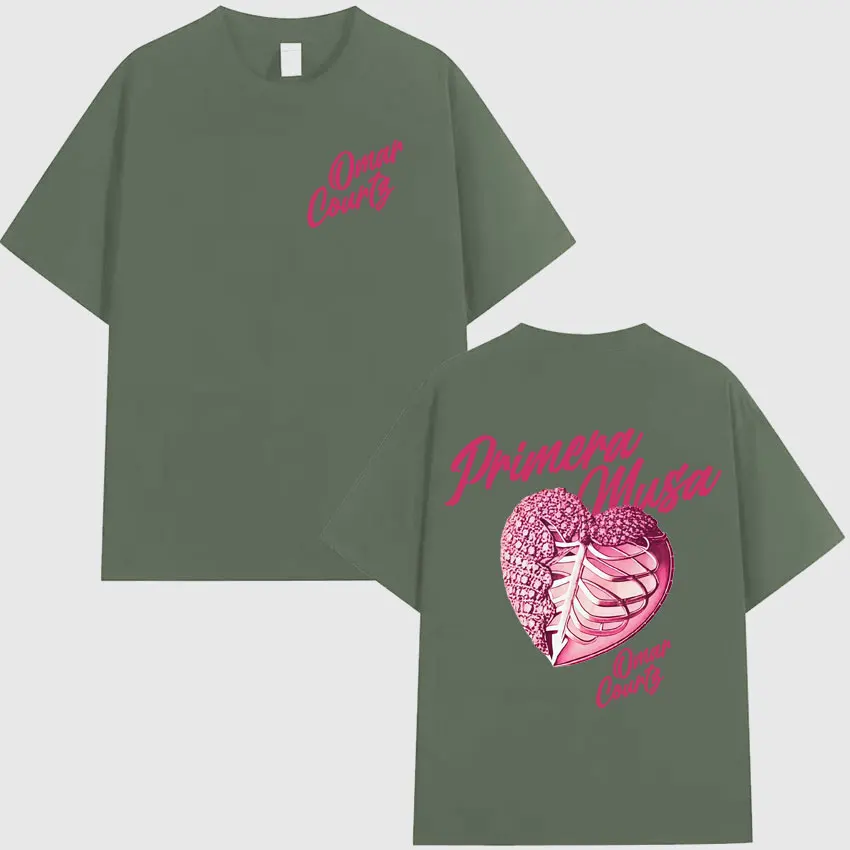 Rapper Omar Courtz Primera Musa 2025 Heart Graphic T-shirt Mens