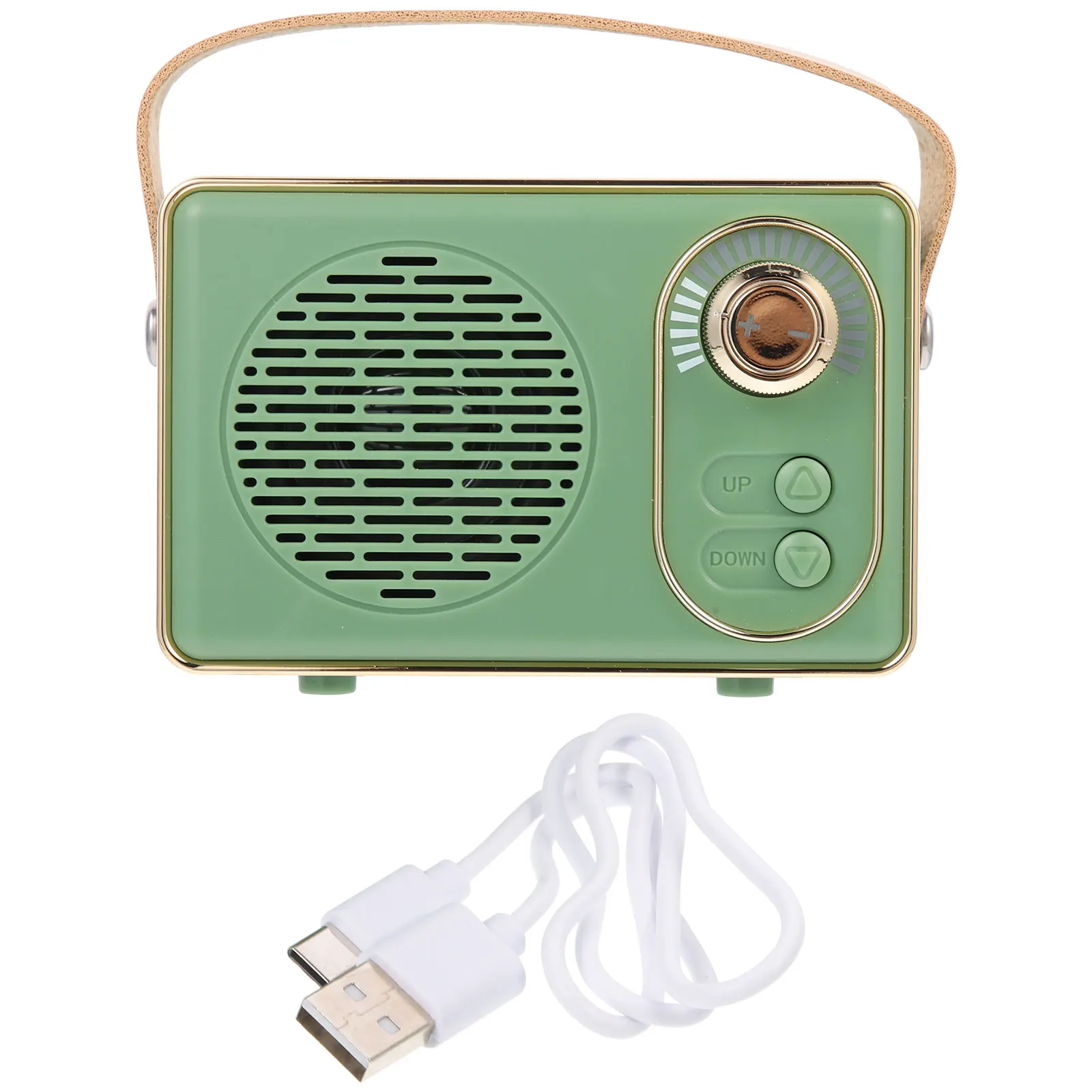 

Portable Mini Wireless Speaker Retro Design Compact Handheld Rechargeable Stereo Sound Speaker for Travel Party