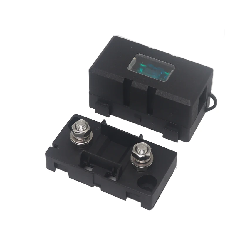 【1Set】 ANS trumpet Fork Plug Fuse 20A 30A 40A 50A 60A 70A 80A 100A 150A 200A Bolt fixed insurance film + ANS-8 Safety plate base