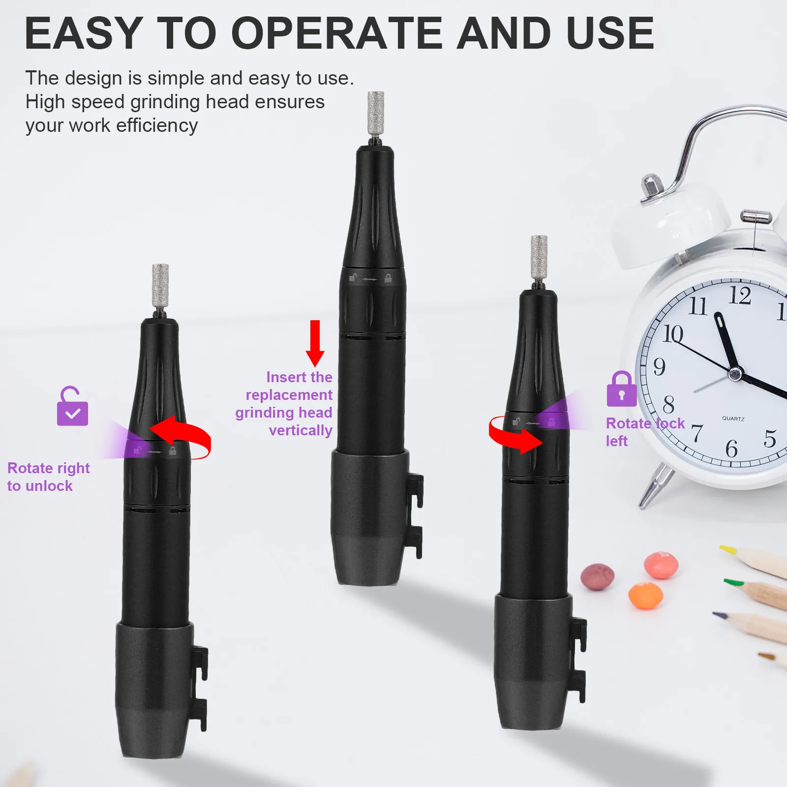 

Компактная электрическая дрель-фрезер для ногтей, портативный маникюрный инструмент для полировки, обработки и удаления омертвевшей кожи