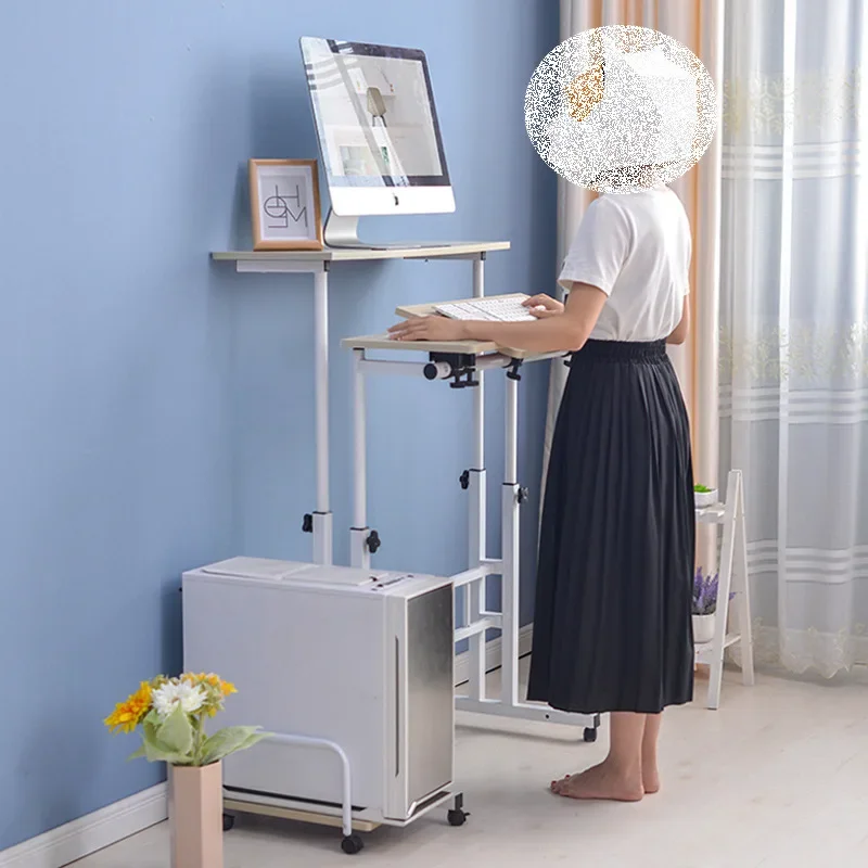 Standing Lifting Notebook Desktop Computer Desk Multifunctional Conference Table Mobile Adjustment Learning Desk