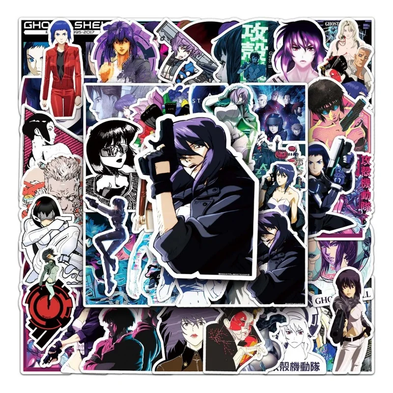 Ghost in The Shell Anime Motoko Kusanagi Sticker Cyberpunk Graffiti Stickers for Journals DIY Decorations Trendy Toys Small Gift