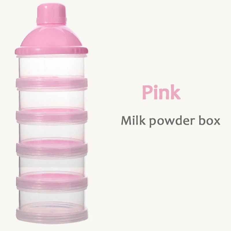 Portable 4/5 Compartment Baby Formulas Milk Powder Dispenser Toddler Storage Container Baby Storage Box