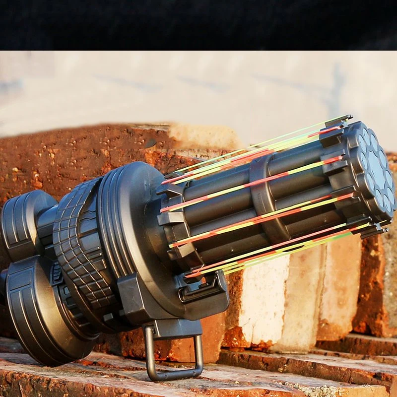 Mini mitragliatrice portatile Gatling con elastico, tiro continuo, pistola a proiettile morbido, giocattoli, regalo creativo
