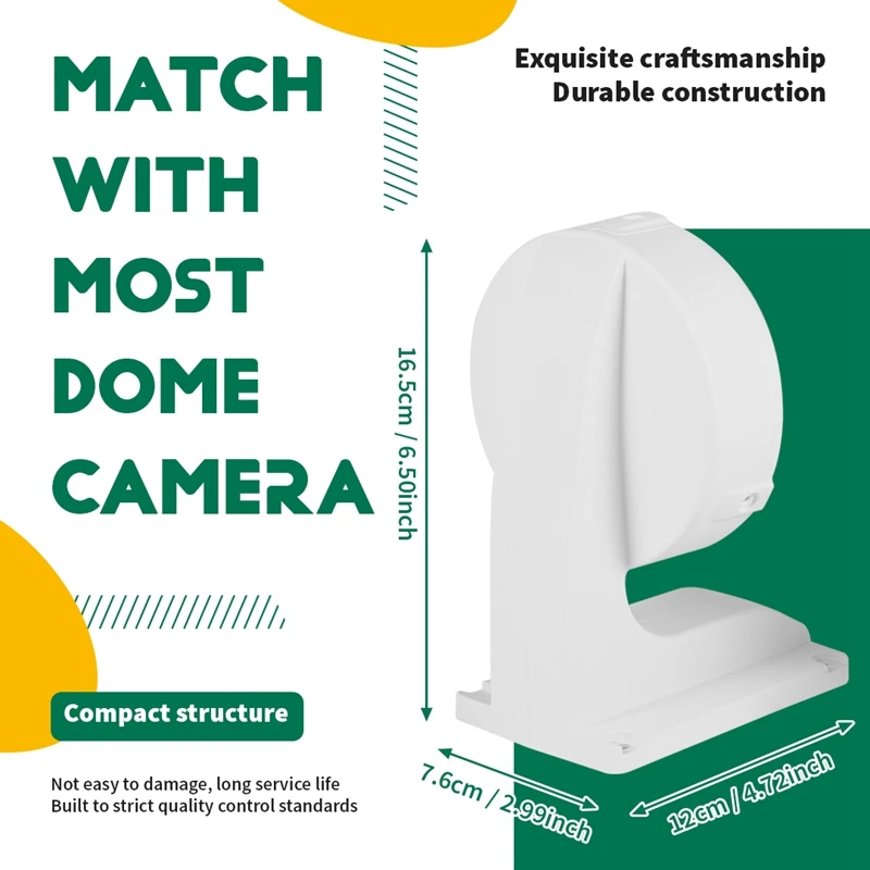 【スーパーディール】セキュリティカメラマウントブラケット、ABS屋内屋外壁マウントL型ブラケットCCTVセキュリティドームIPカメラ取り付け用