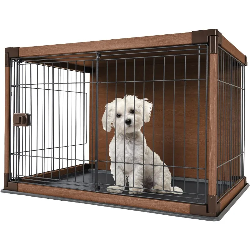 Wooden Enclosed Pet Crate for Small Medium Dog, 38.38