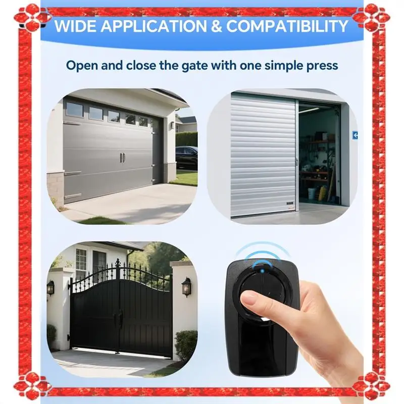 

24-Hour Delivery Universal Garage Door Opener Remote Clicker For Chamberlain Klik5u-Bk2 Klik3u-Bk 380UT 375UT Compatible Remote