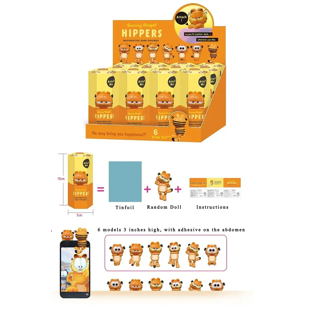 Sonny Angel Garfield Anime Series Accessories Fashion Games Accessories Mini Anime Characters Children's Christmas Birthday Gift