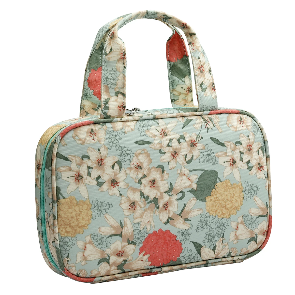 

Lake Blue Yarn Bag Embroidery Crochet Hook Storage Bag Vintage Floral Storage Bag Cross Stitch Embroidery Supplies Storage