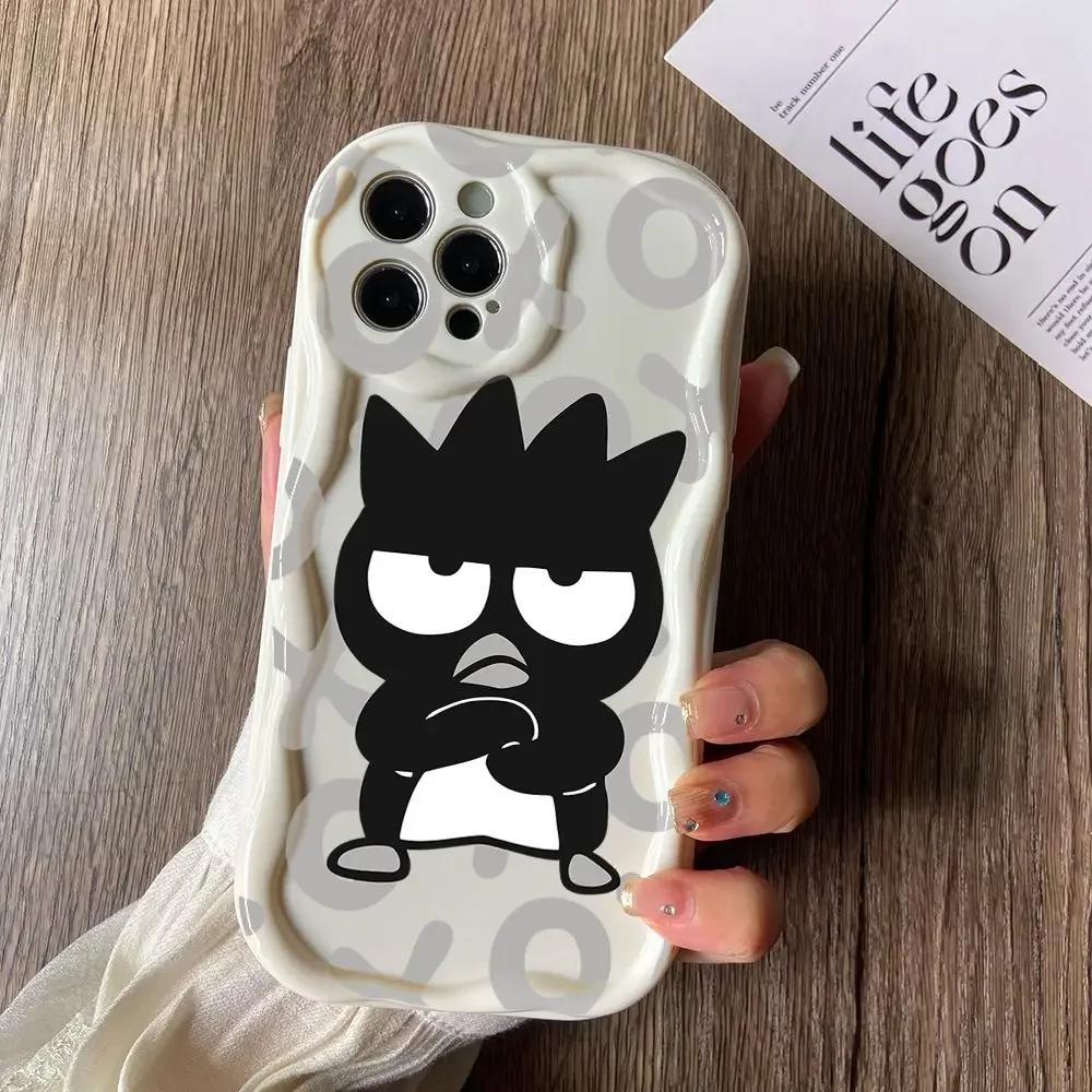 BAD BADTZ-MARU Phone Case for iPhone 16 15 14 Plus 13 12 Mini 11 Pro Max X Xs XR 7 8 3D Creamy Wave Soft Cover