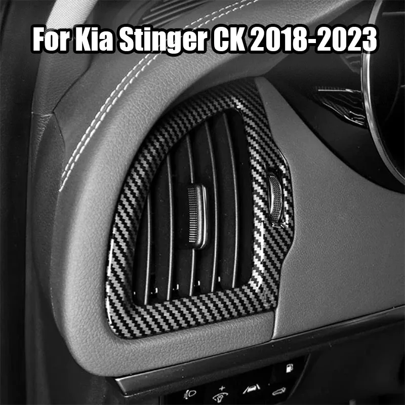 

Для Kia Stinger CK 2018 2019 2020 2021 2022 2023 Узор из углеродного волокна на защитной крышке воздуховыпускного отверстия приборной панели автомобиля