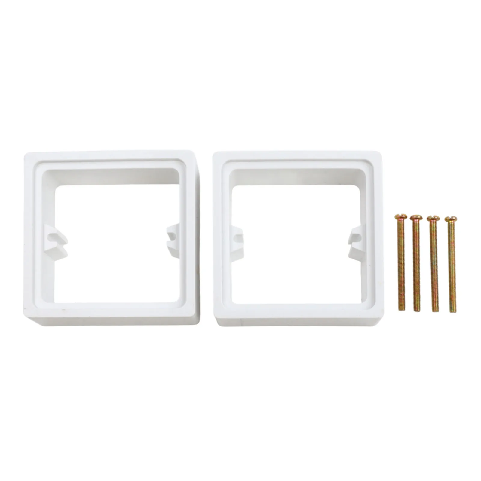 30mm Square Single Socket Spacer Gang Frame Plate Cover With Screws For Electrical Box Depth Extension Home Improvement Accessor